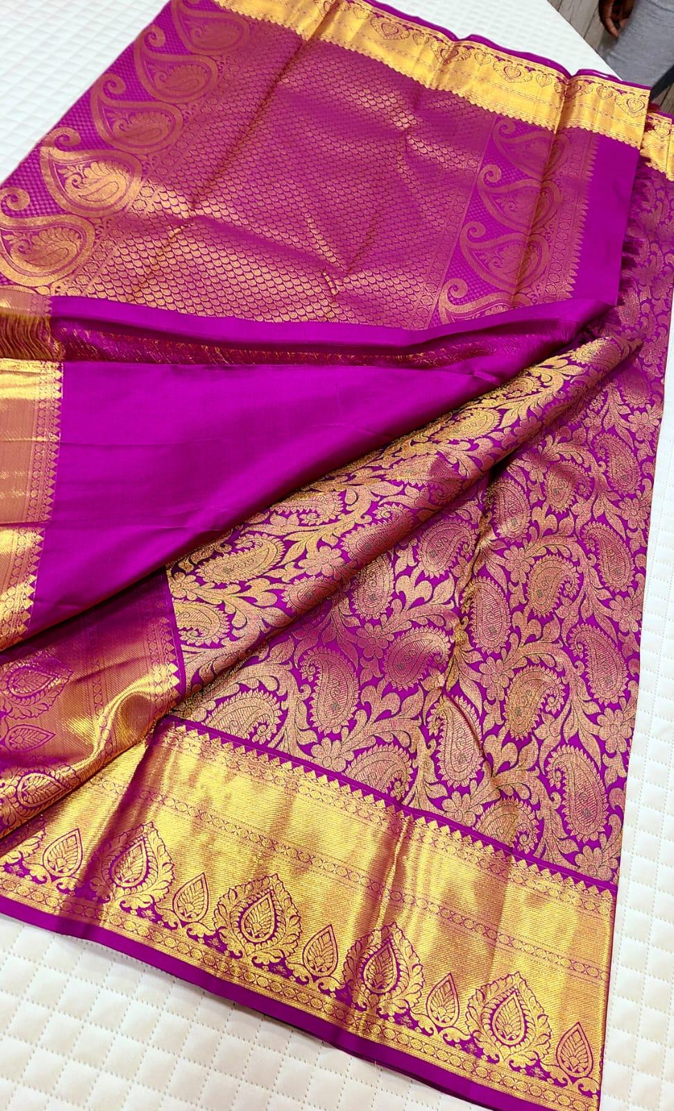 Kattaas Kanchipuram 100% Pure Handwoven 2G Premium Quality Bridal Silk Sarees