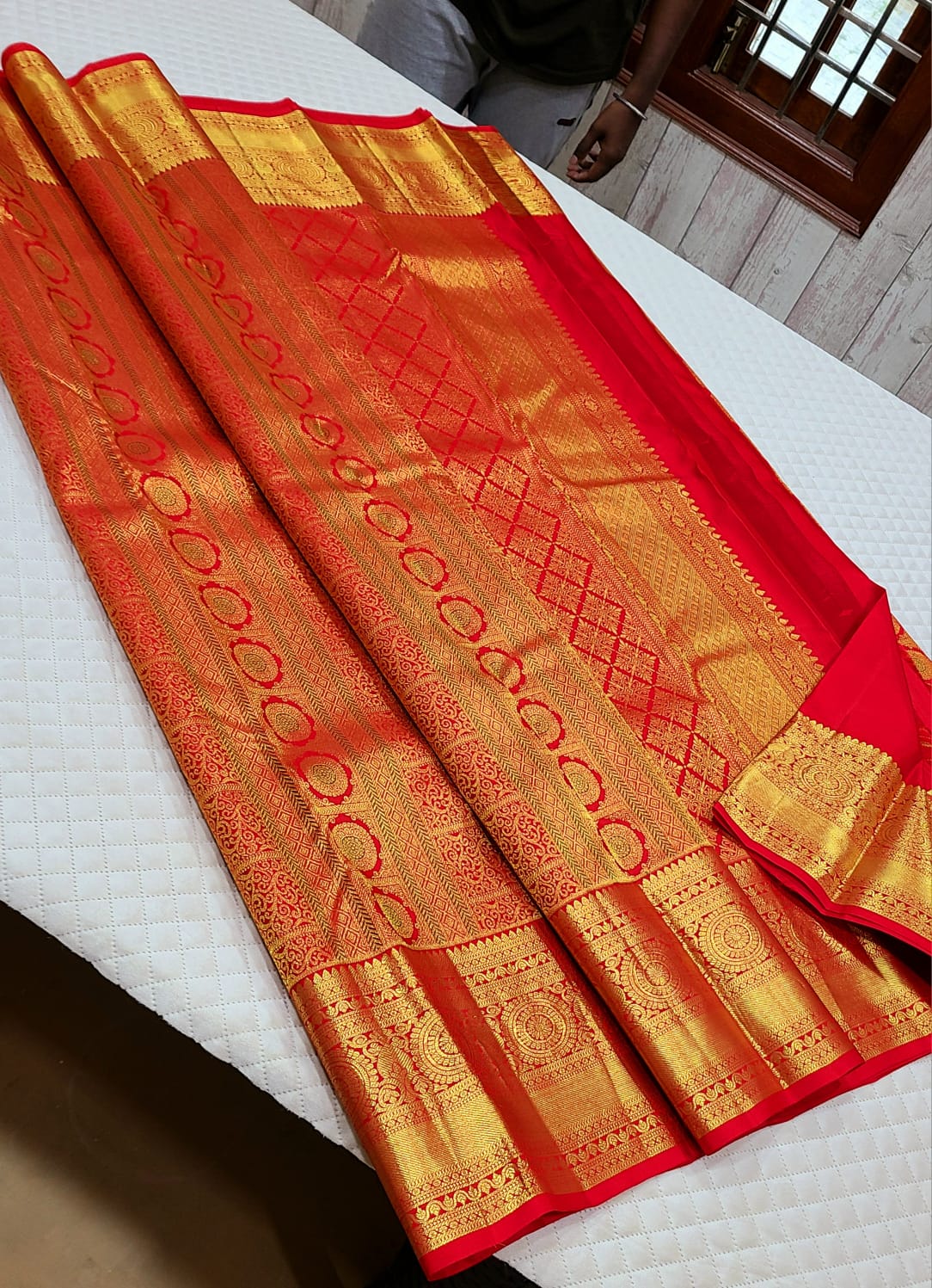 Kattaas Kanchipuram 100% Pure Handwoven 2G Premium Quality Bridal Silk Sarees