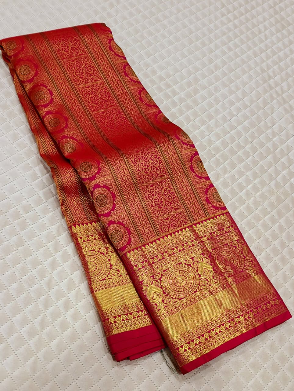 Kattaas Kanchipuram 100% Pure Handwoven 2G Premium Quality Bridal Silk Sarees