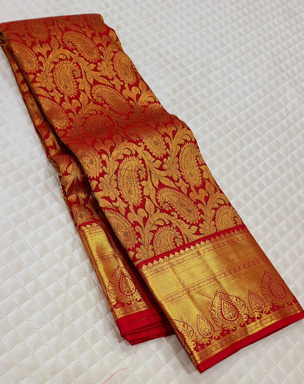 Kattaas Kanchipuram 100% Pure Handwoven 2G Premium Quality Bridal Silk Sarees