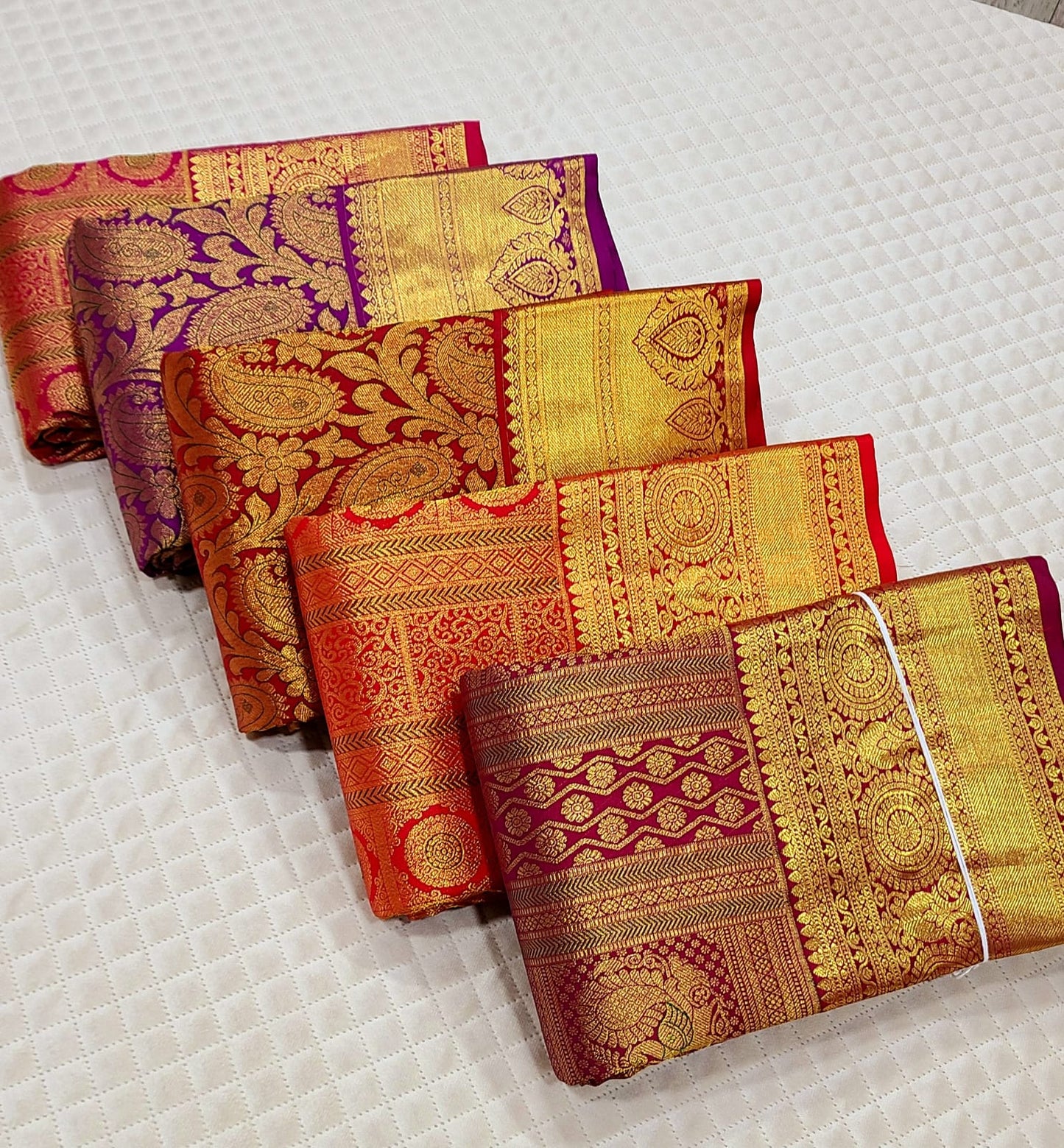 Kattaas Kanchipuram 100% Pure Handwoven 2G Premium Quality Bridal Silk Sarees