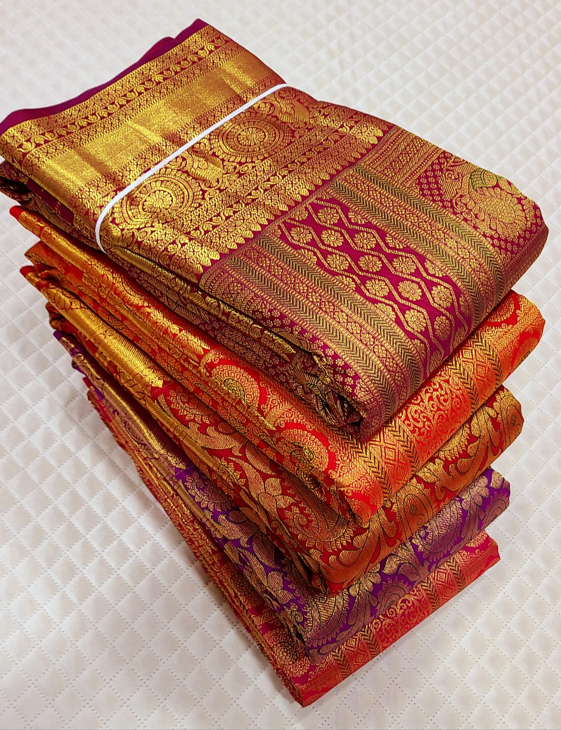 Kattaas Kanchipuram 100% Pure Handwoven 2G Premium Quality Bridal Silk Sarees
