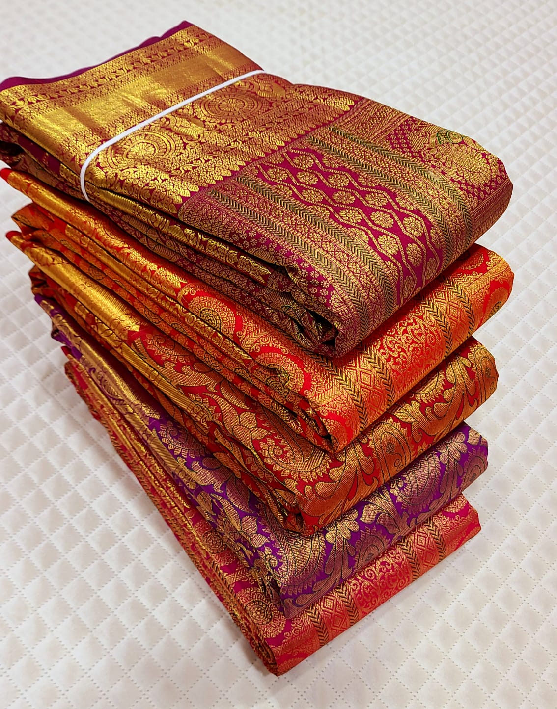 Kattaas Kanchipuram 100% Pure Handwoven 2G Premium Quality Bridal Silk Sarees