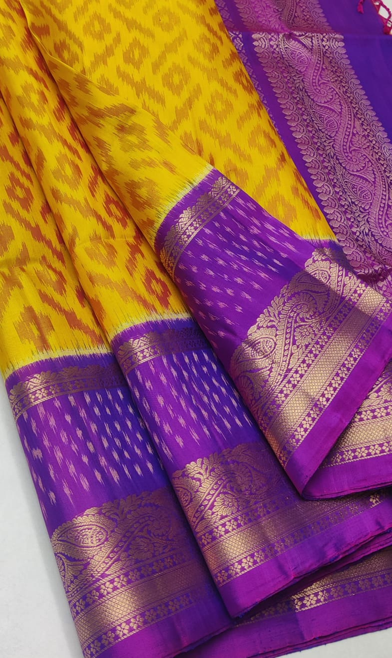 Kattaas Pochampalli Traditional Jacquard border