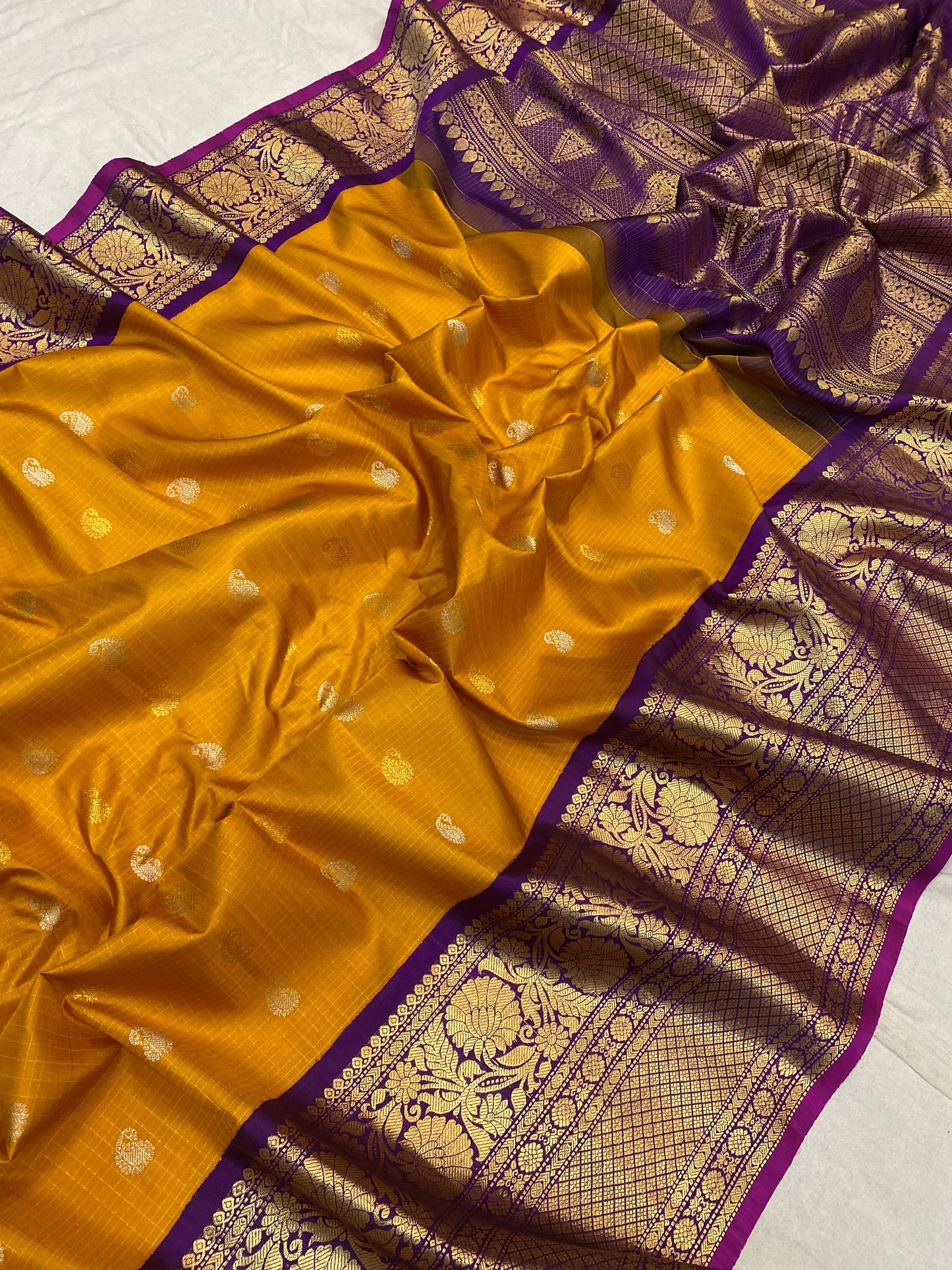 KATTAAS PURE GADWAL HANDLOOM KANCHI KURRU BORDER SAREES TOP QUALITY WITH CONTRUST BLOWSE