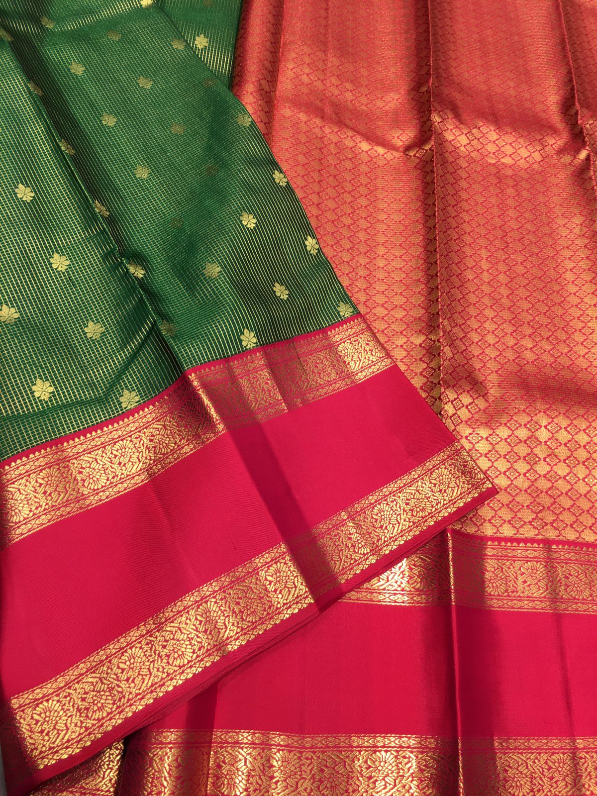 KATTAAS KANCHIPURAM HANDLOOM SILK SAREES WITH RICH PALLU WITH BLOUSE
