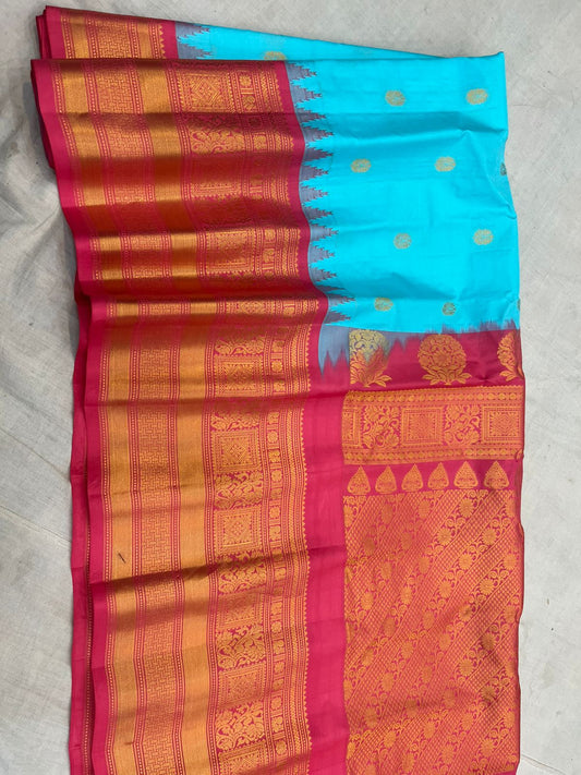 Exclusive Gadwal big border pattu saree