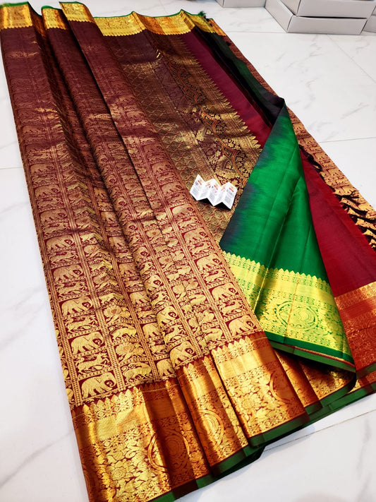 Kanchipuram pure pattu handloom saree
