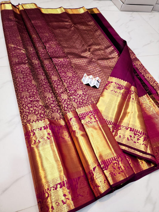 Kanchipuram pure pattu handloom saree