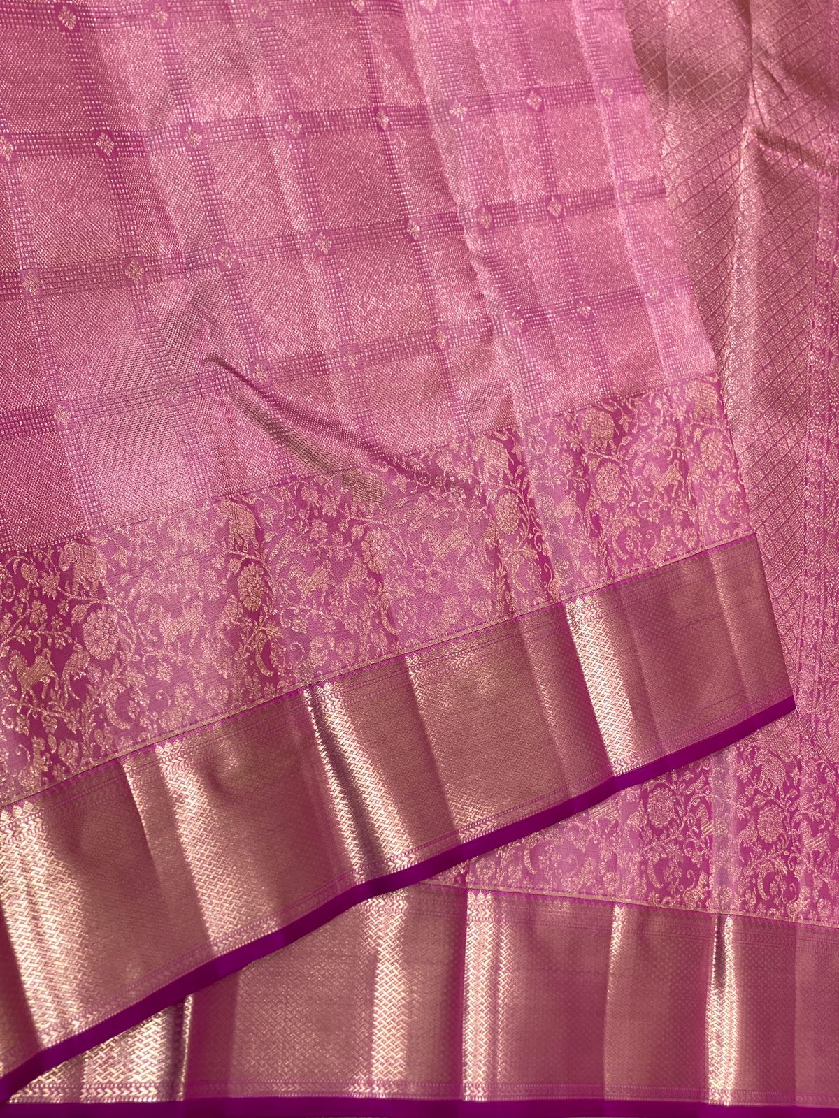 zari sket border zari brocade with contrast design blouse