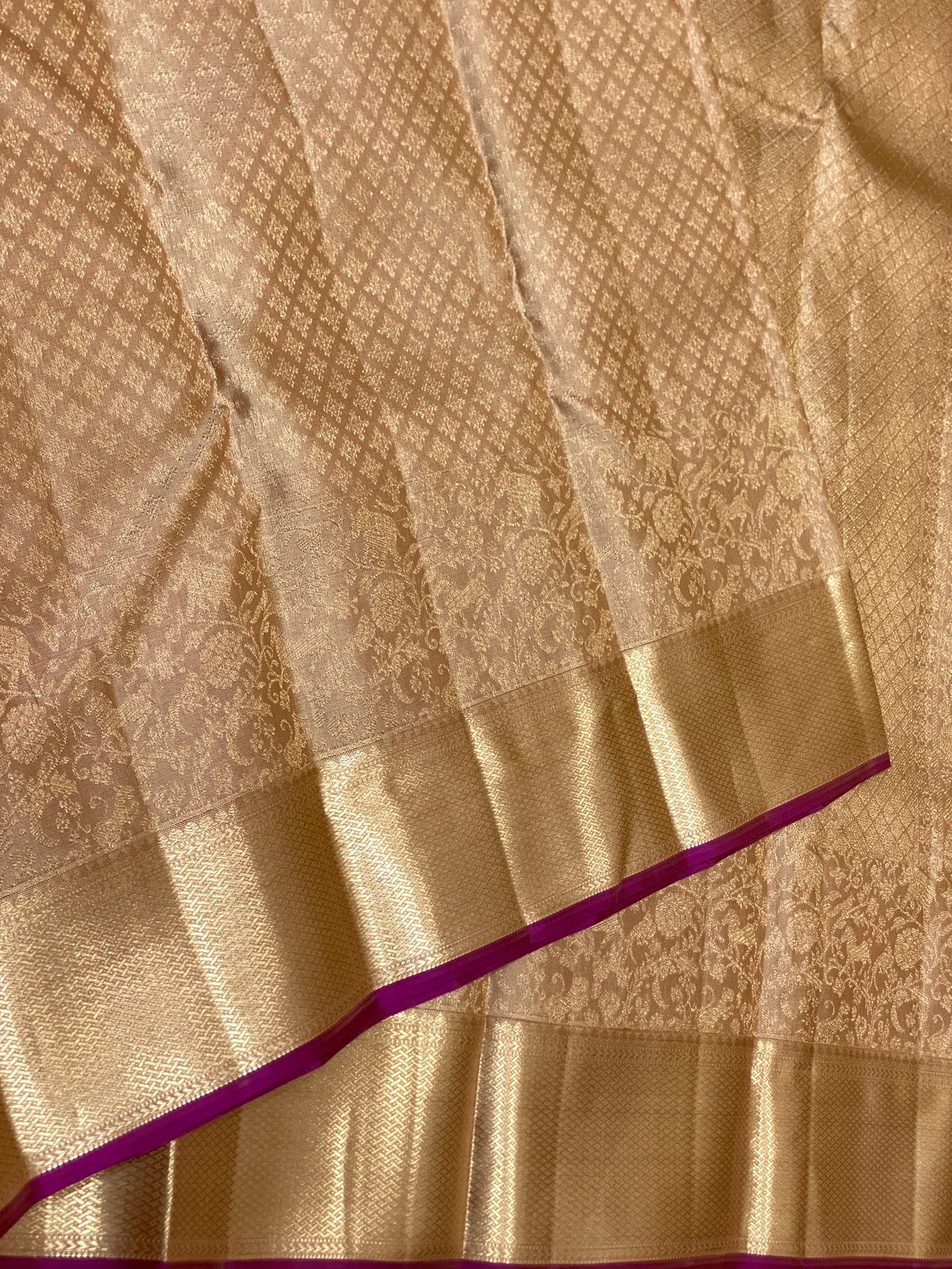 zari sket border zari brocade with contrast design blouse