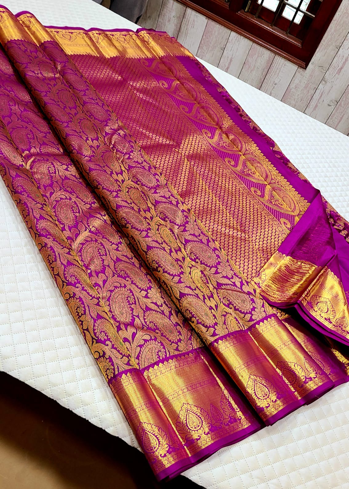 Kattaas Kanchipuram 100% Pure Handwoven 2G Premium Quality Bridal Silk Sarees