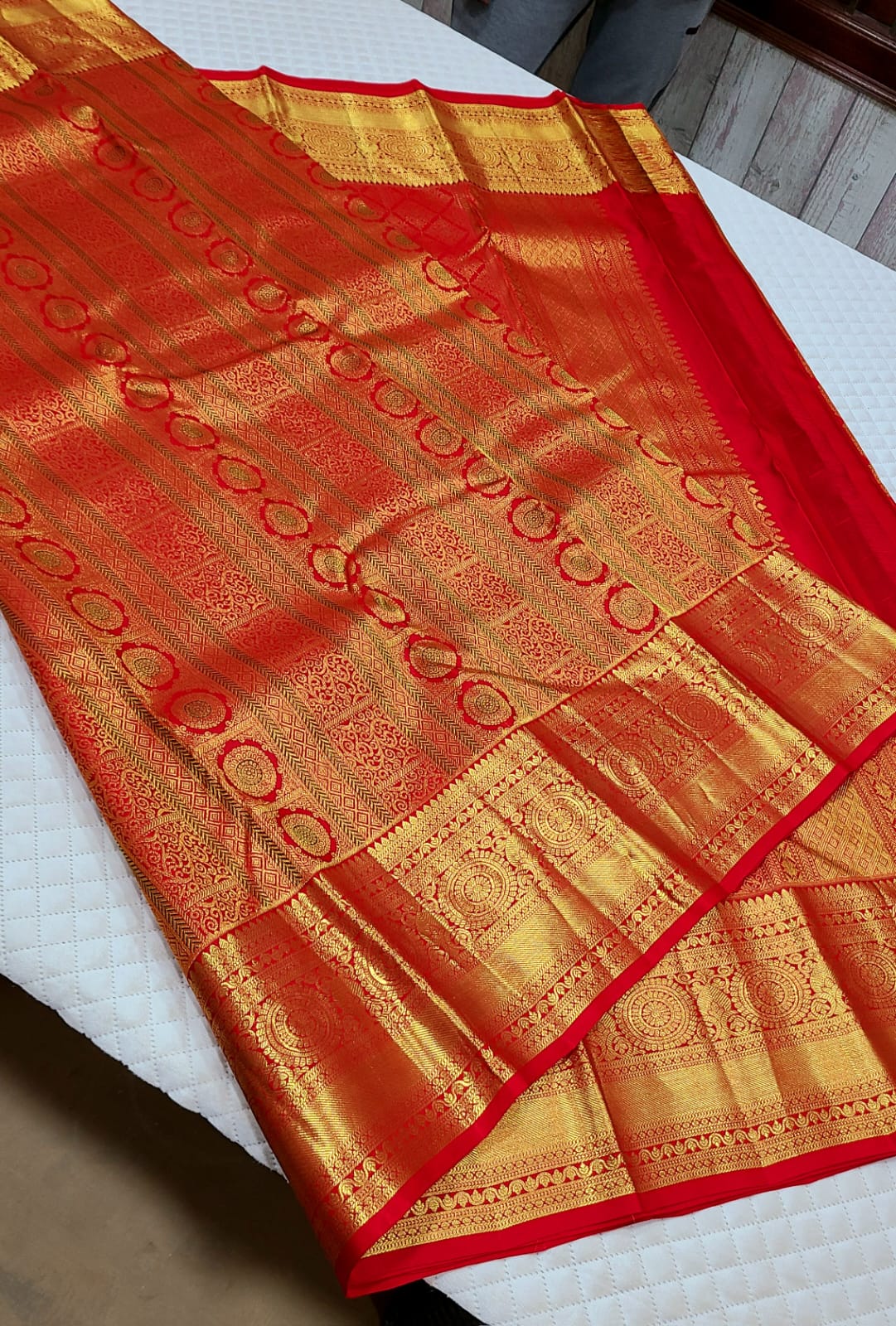 Kattaas Kanchipuram 100% Pure Handwoven 2G Premium Quality Bridal Silk Sarees