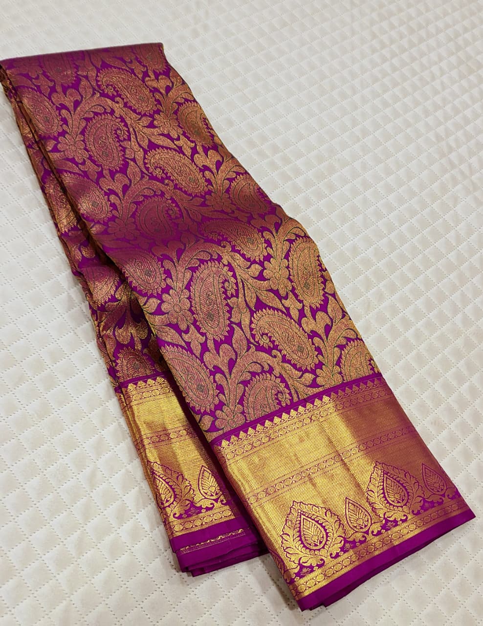 Kattaas Kanchipuram 100% Pure Handwoven 2G Premium Quality Bridal Silk Sarees