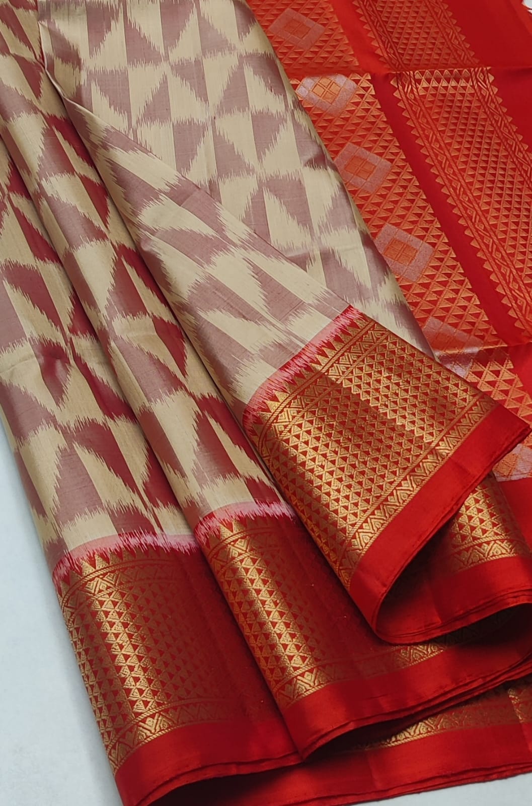Kattaas Pochampalli Traditional Jacquard border