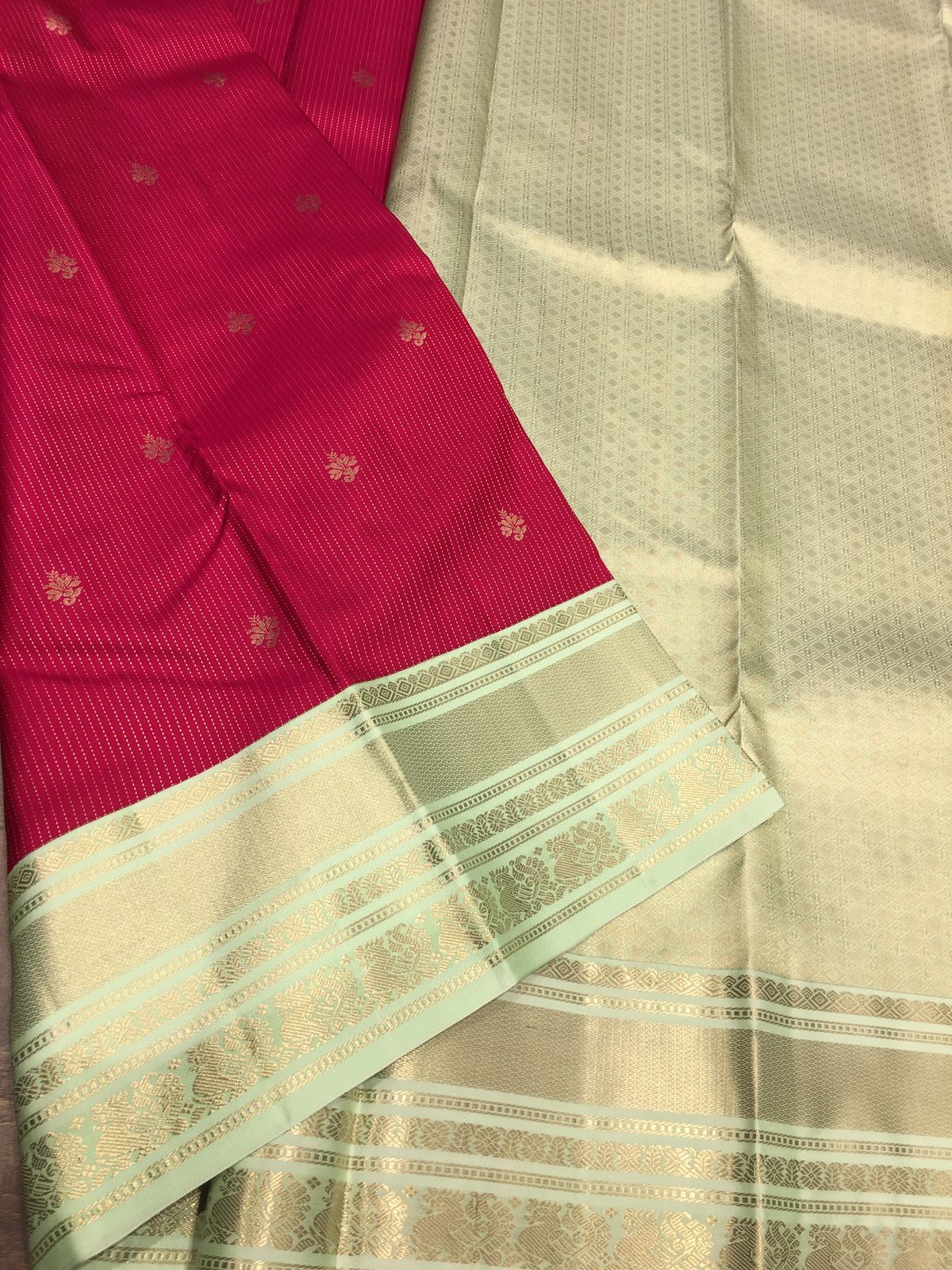 KATTAAS KANCHIPURAM HANDLOOM SILK SAREES WITH RICH PALLU WITH BLOUSE