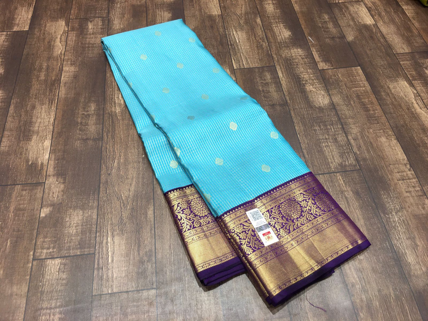 KATTAAS KANCHIPURAM HANDLOOM SILK SAREES WITH RICH PALLU WITH BLOUSE