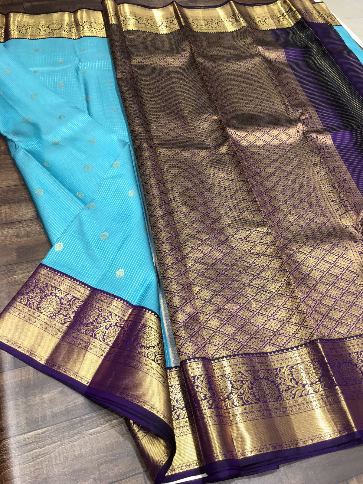 KATTAAS KANCHIPURAM HANDLOOM SILK SAREES WITH RICH PALLU WITH BLOUSE