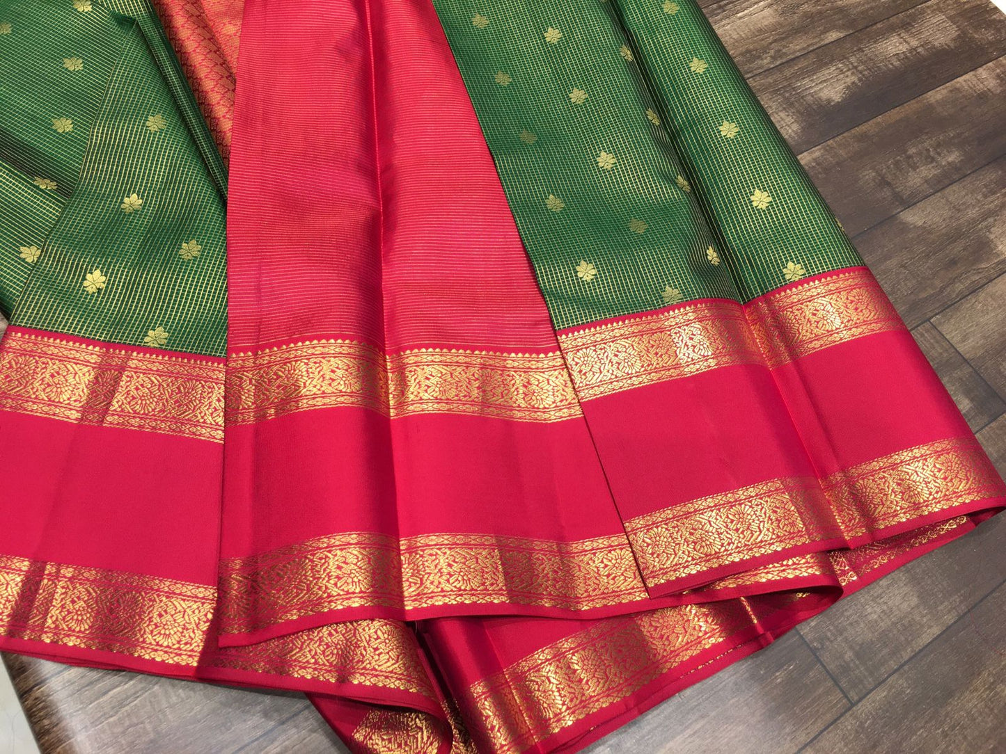 KATTAAS KANCHIPURAM HANDLOOM SILK SAREES WITH RICH PALLU WITH BLOUSE