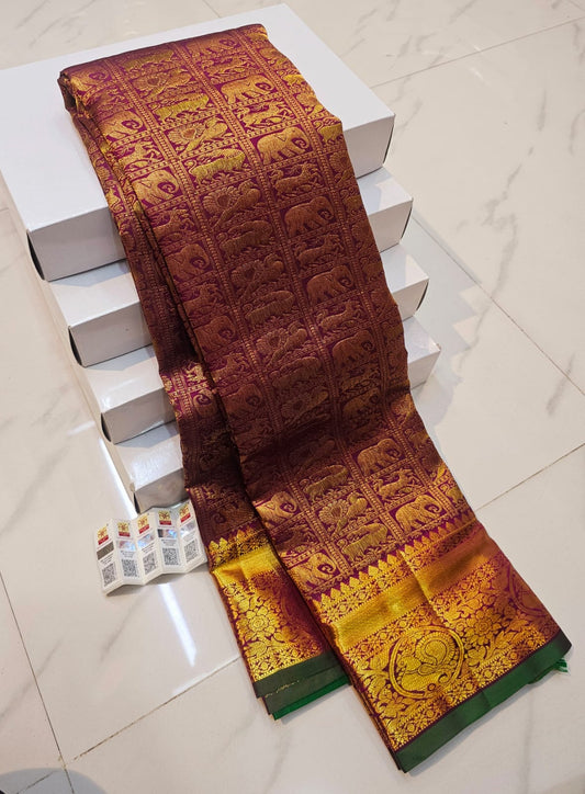 Kattaas Kanchipuram pure silk