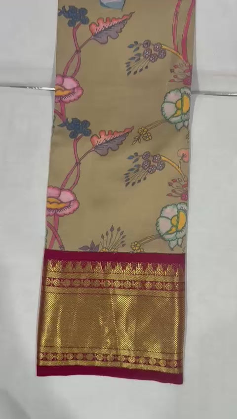 Kattaas Kanchi Gadwal kalamkari prints