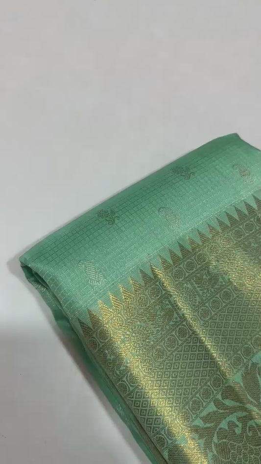 Kattaas Handloom Exclusive Kanchipattu Bridal Sarees  1 gram gold jari