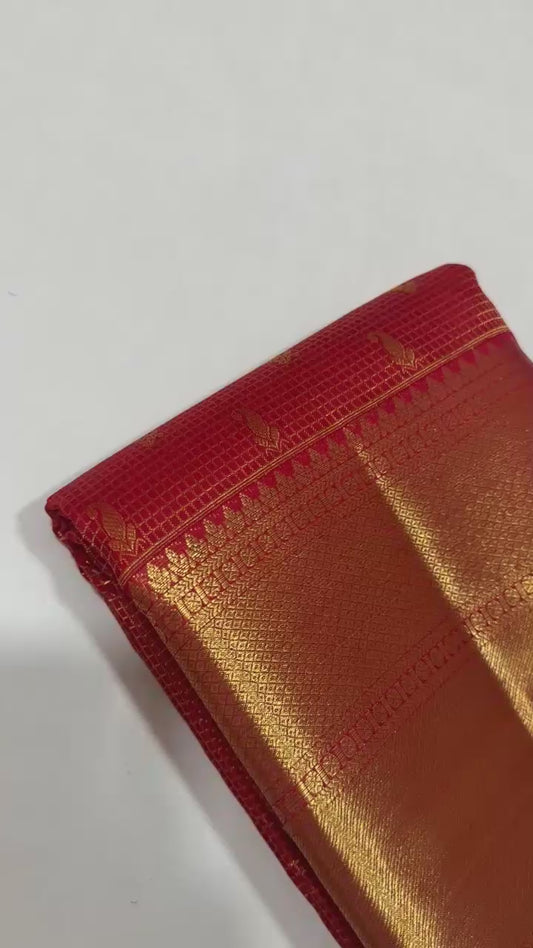 Kattaas Handloom Exclusive Kanchipattu Bridal Sarees  1 gram gold jari