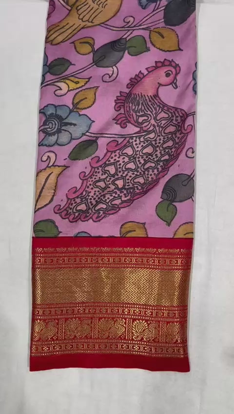 Kattaas Kanchi Gadwal kalamkari prints