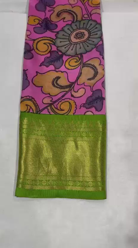 Kattaas Kanchi Gadwal kalamkari prints