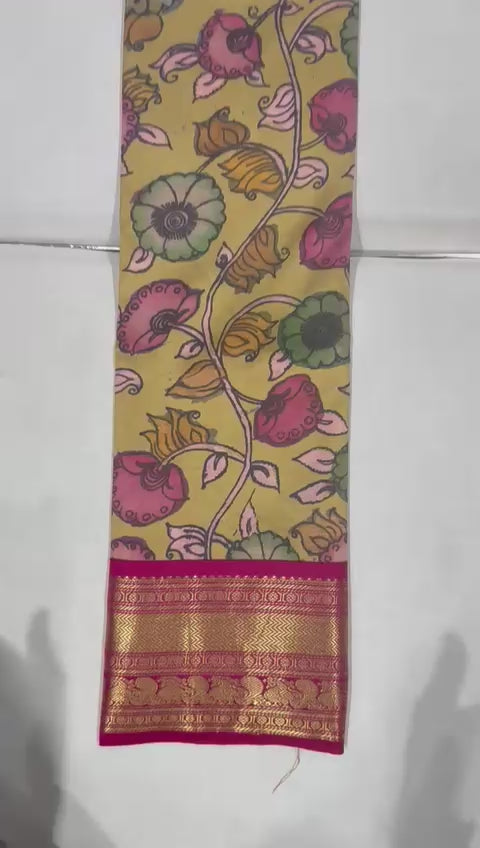Kattaas Kanchi Gadwal kalamkari prints