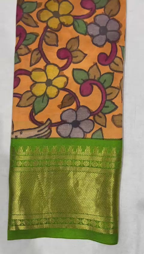 Kattaas Kanchi Gadwal kalamkari prints